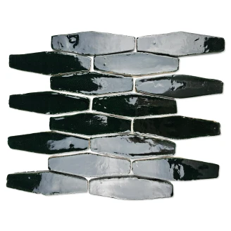 Alteret Håndlaget Mosaikk Veggflis Verona Verde Oscuro Blank 26x33 (4x13) cm