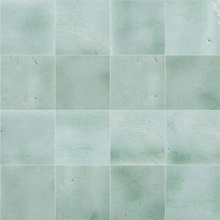 Alteret Håndlaget Veggflis Zellige Agua Marina Blank 10x10 cm