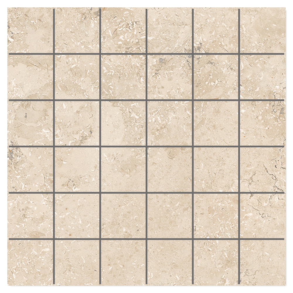 Mosaikkflis Kalksten Fjäll Beige Matt Struktur 3D 30x30 cm