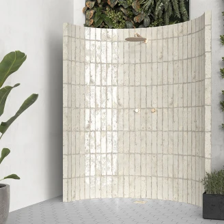 Gulvflis <strong>Lustre</strong>  Blå Matt-Blank 12x12 cm