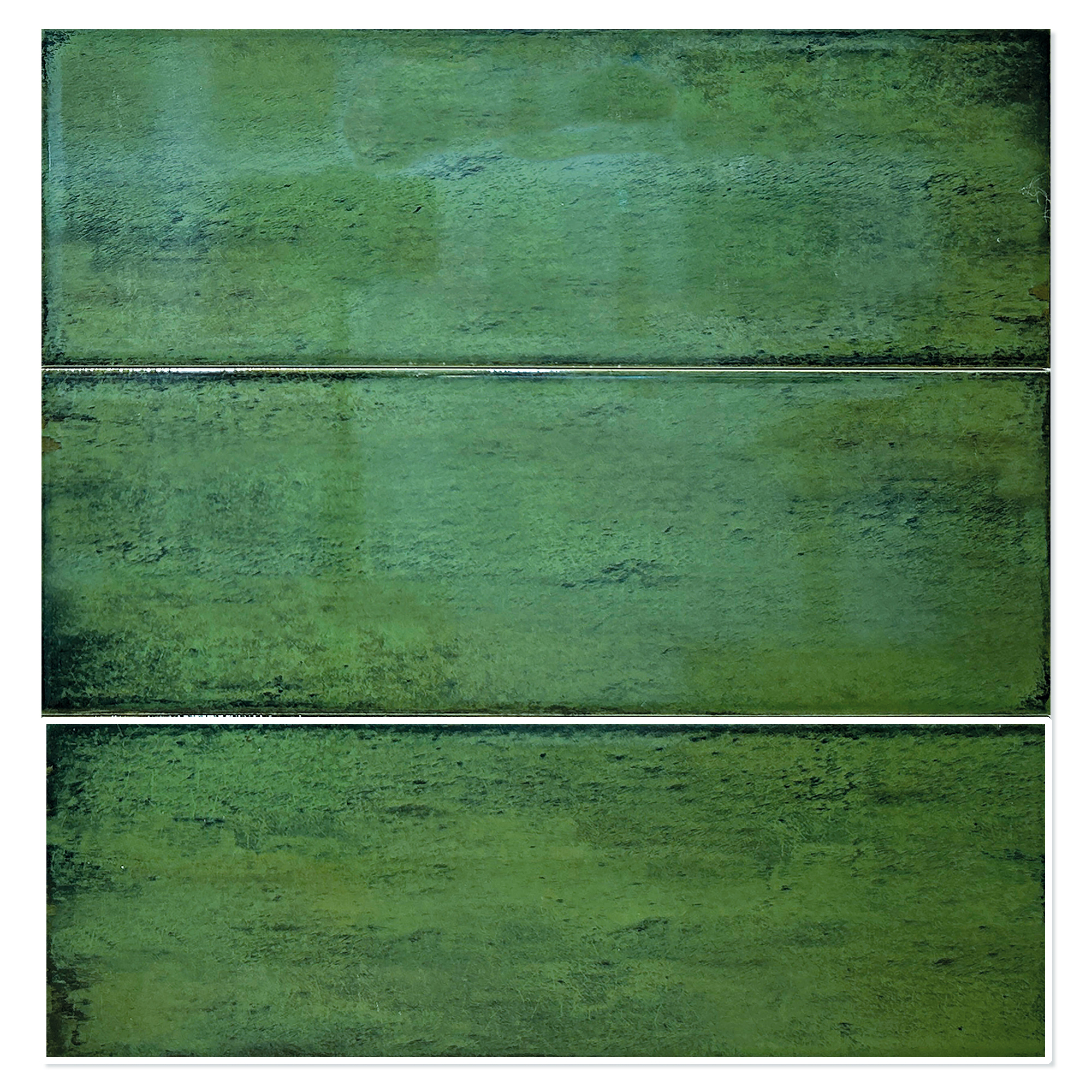 Veggflis Alcazar Grønn Blank 8x30 cm