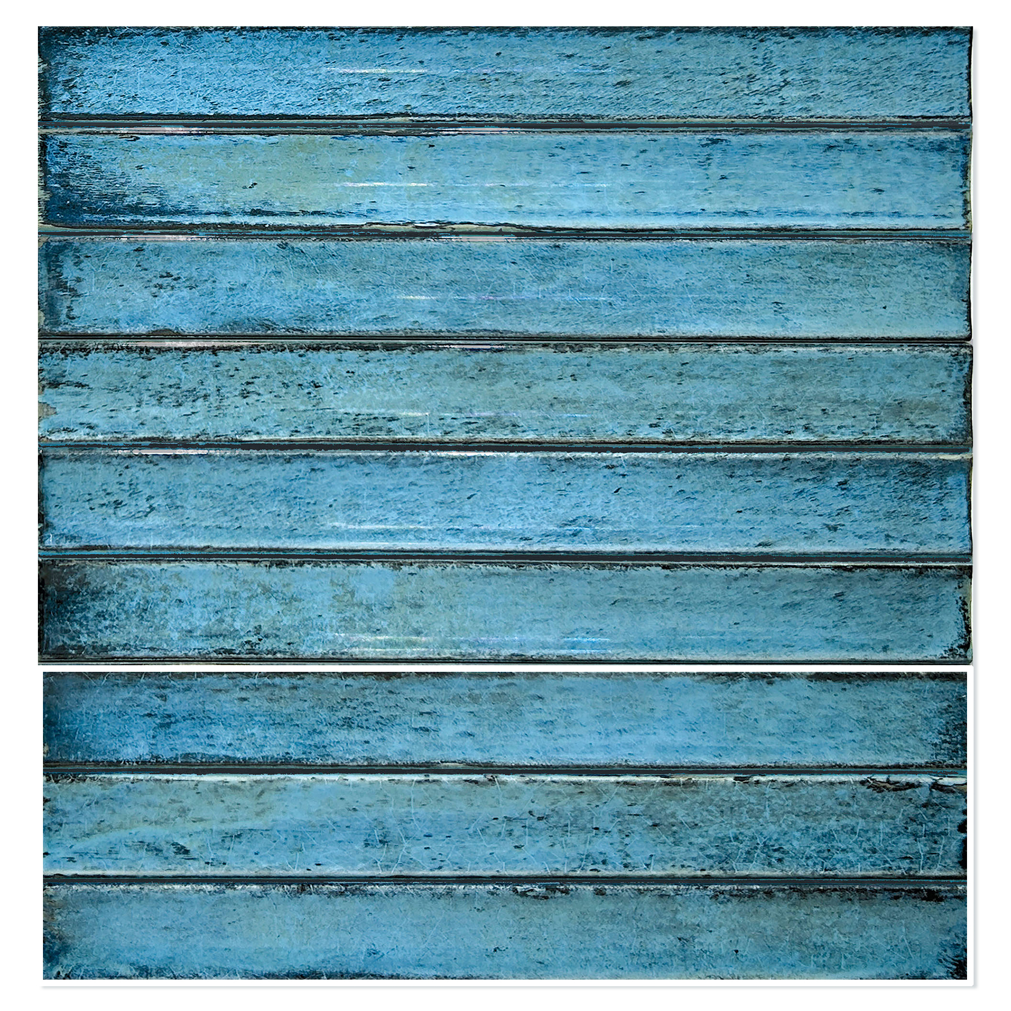 Veggflis Drift Blå Blank 12x35 cm