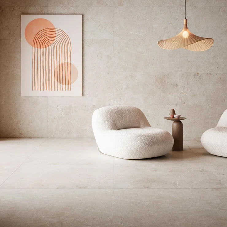 Gulvflis Elda Beige Matt 100x100 cm
