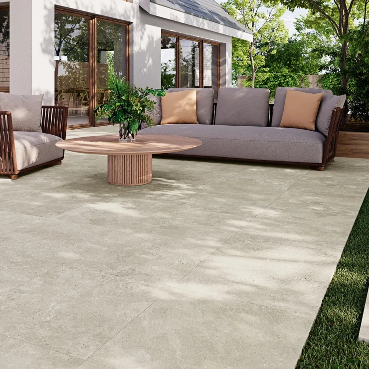 Utendørsflis Nalin Gråbeige Matt 60x90 cm Tykkelse 20 mm