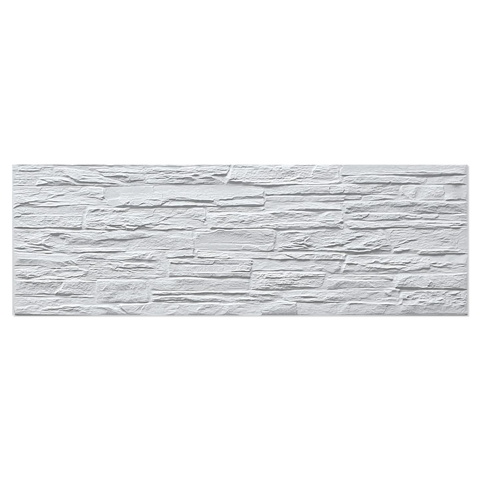 Veggflis Stakka Hvit Matt Relieff 17x52 cm
