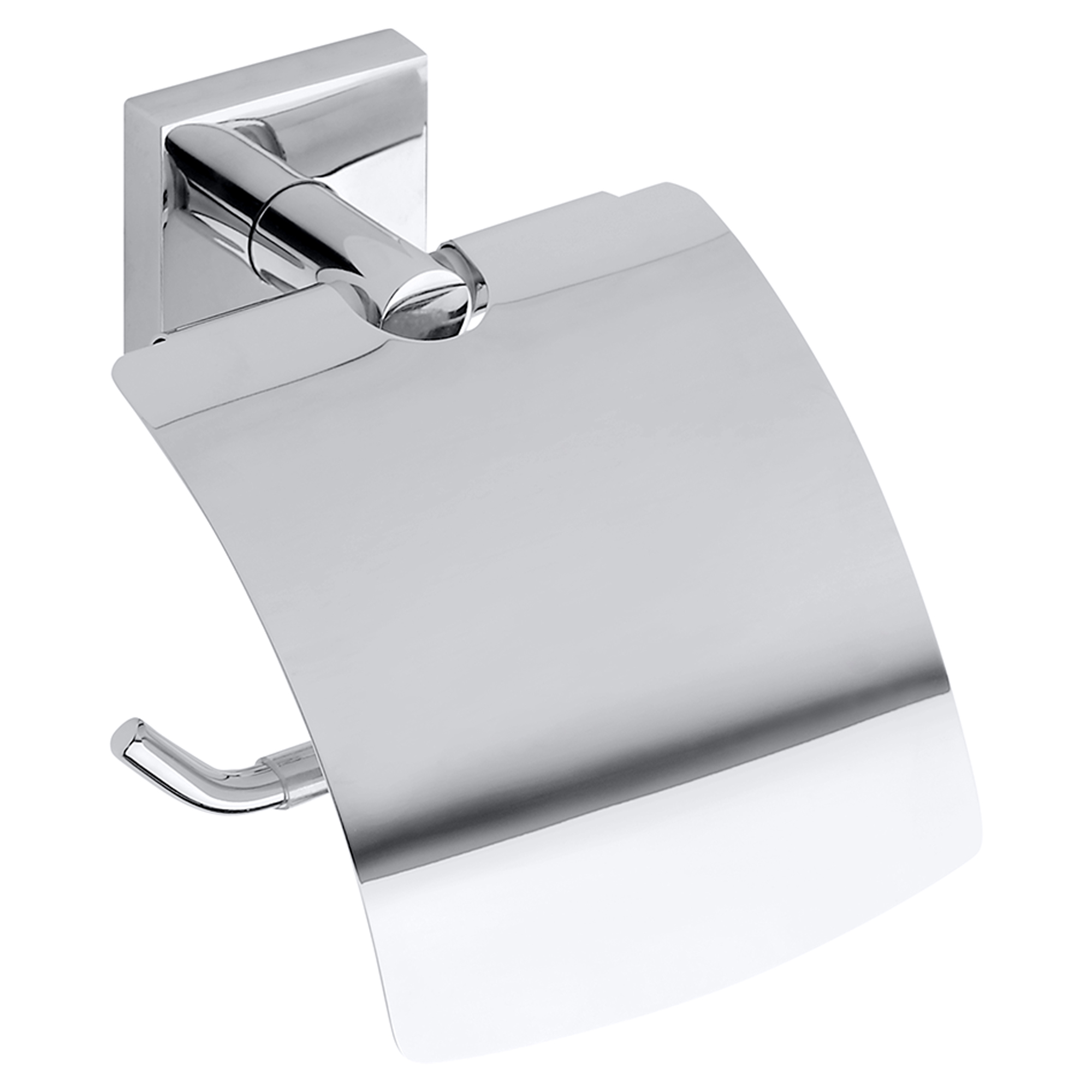 Toalettpapirholder med Lokk Edris Krom Blank