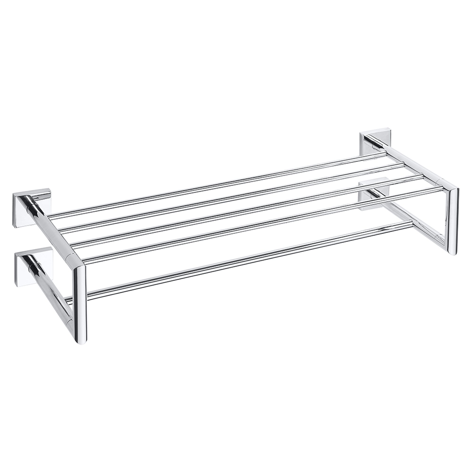 Dobbel Håndkleholder med Stang Edris Krom Blank 60 cm