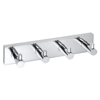 Krokliste med 4 Kroker <strong>Edris</strong>  Krom Blank