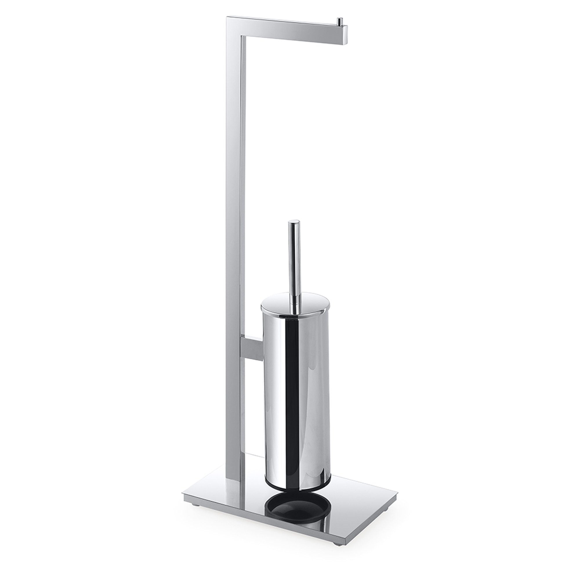 Toalettpapirholder & Børste Edris Krom Blank