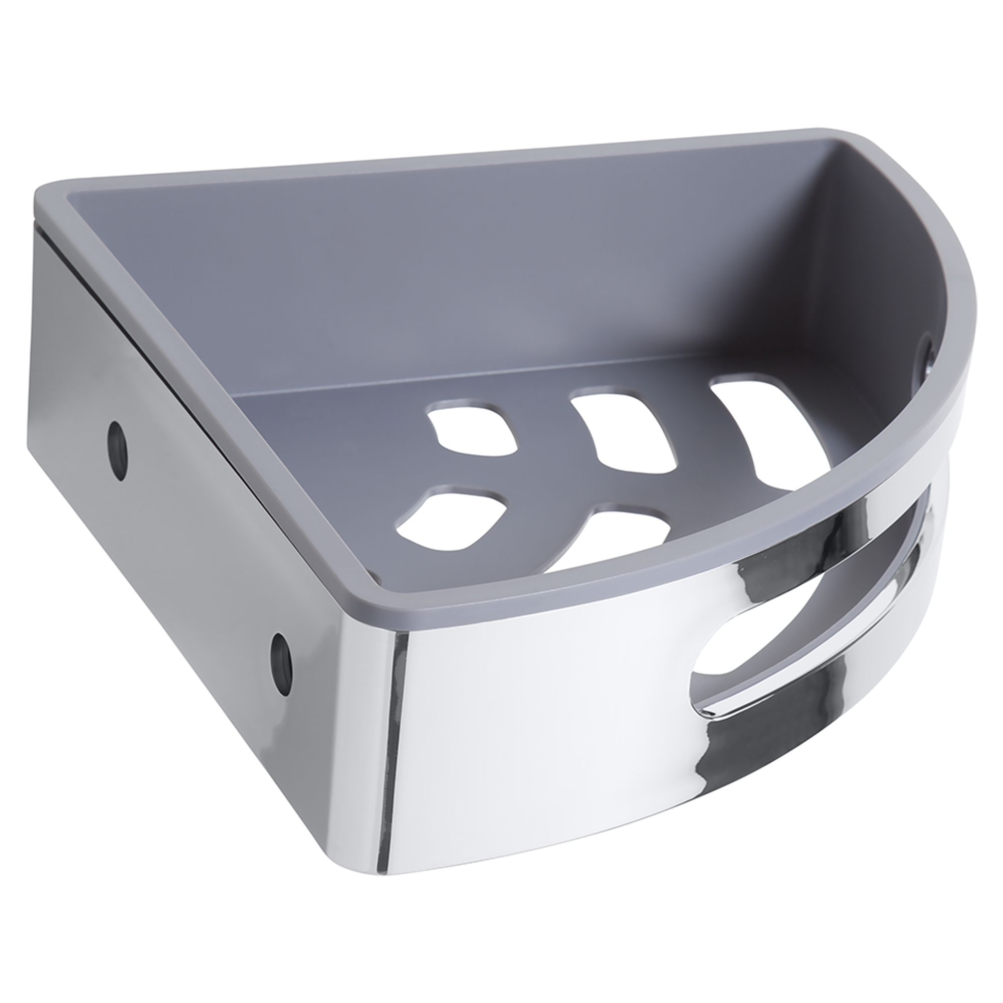 Hjørnebaderomshylle Line Krom Blank 32 cm