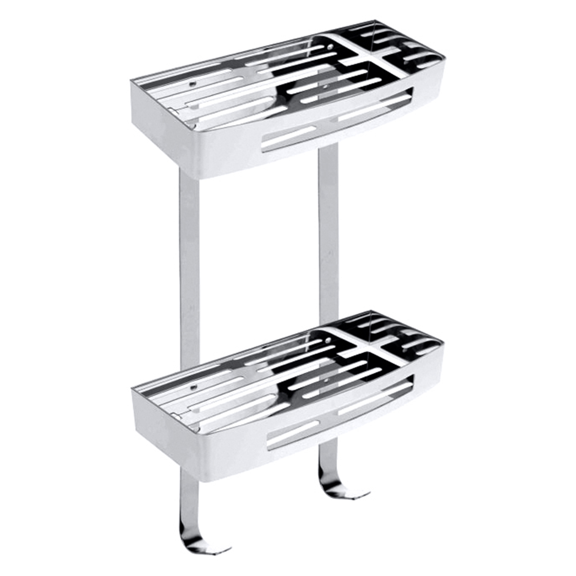 Dobbel Baderomshylle Line Krom Blank 30 cm