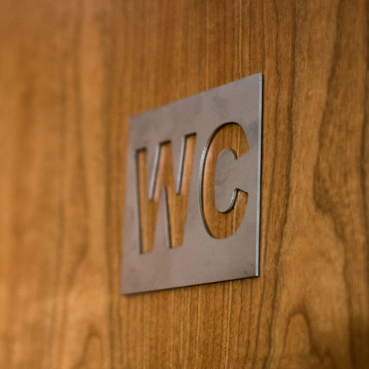 WC Piktogram 12x12 cm Krom Blank