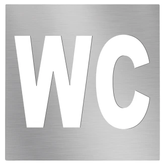 WC Piktogram 12x12 cm Krom Matt