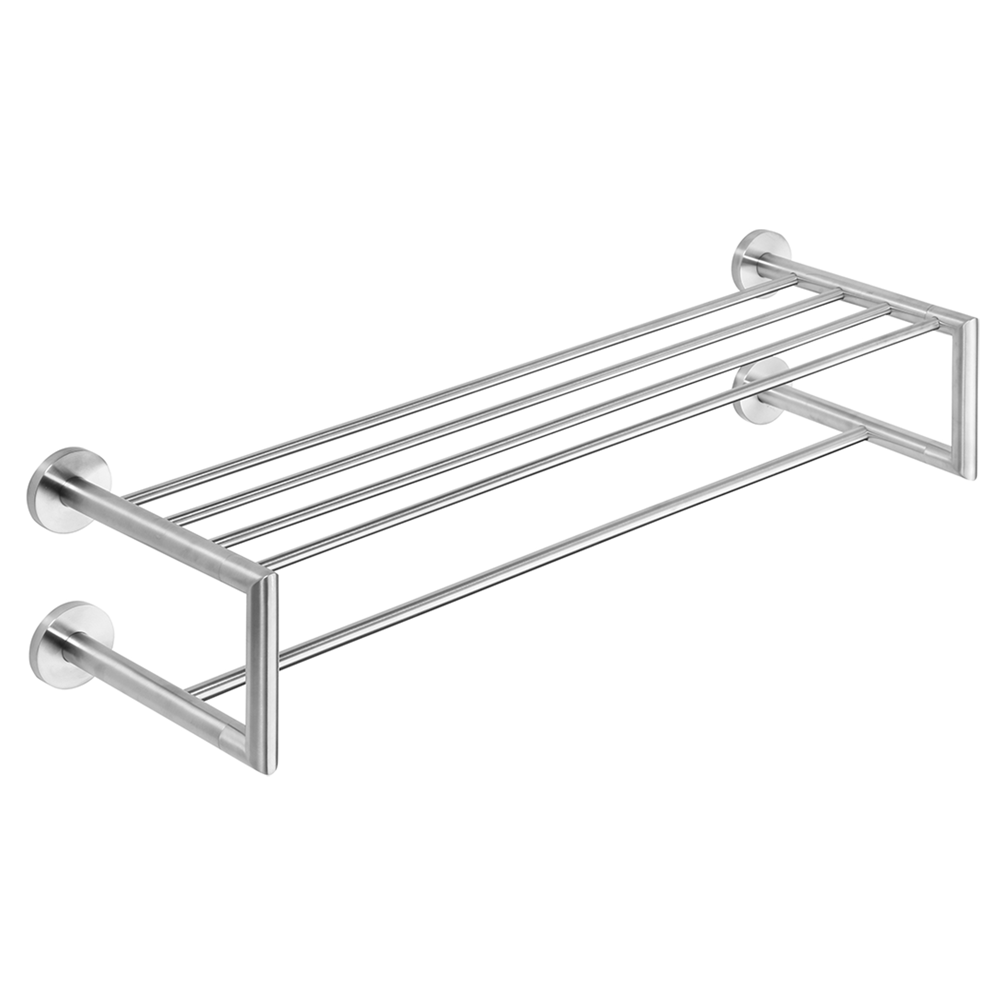 Dobbel Håndkleholder med Stang Ophelie Krom Matt 60 cm