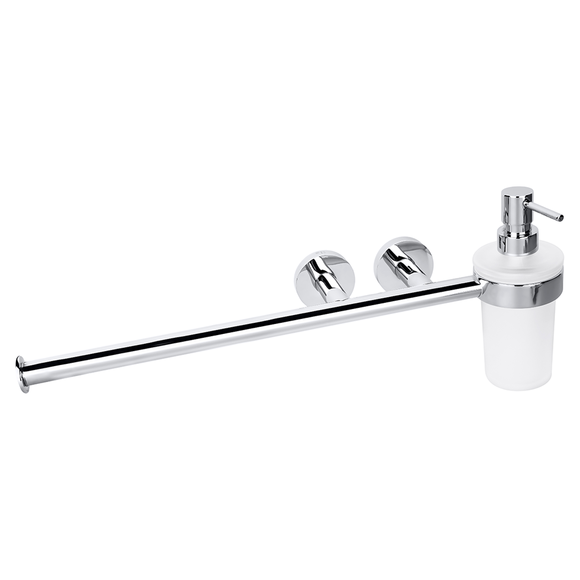 Håndkleholder med Såpedispenser Holmstrand Krom Blank