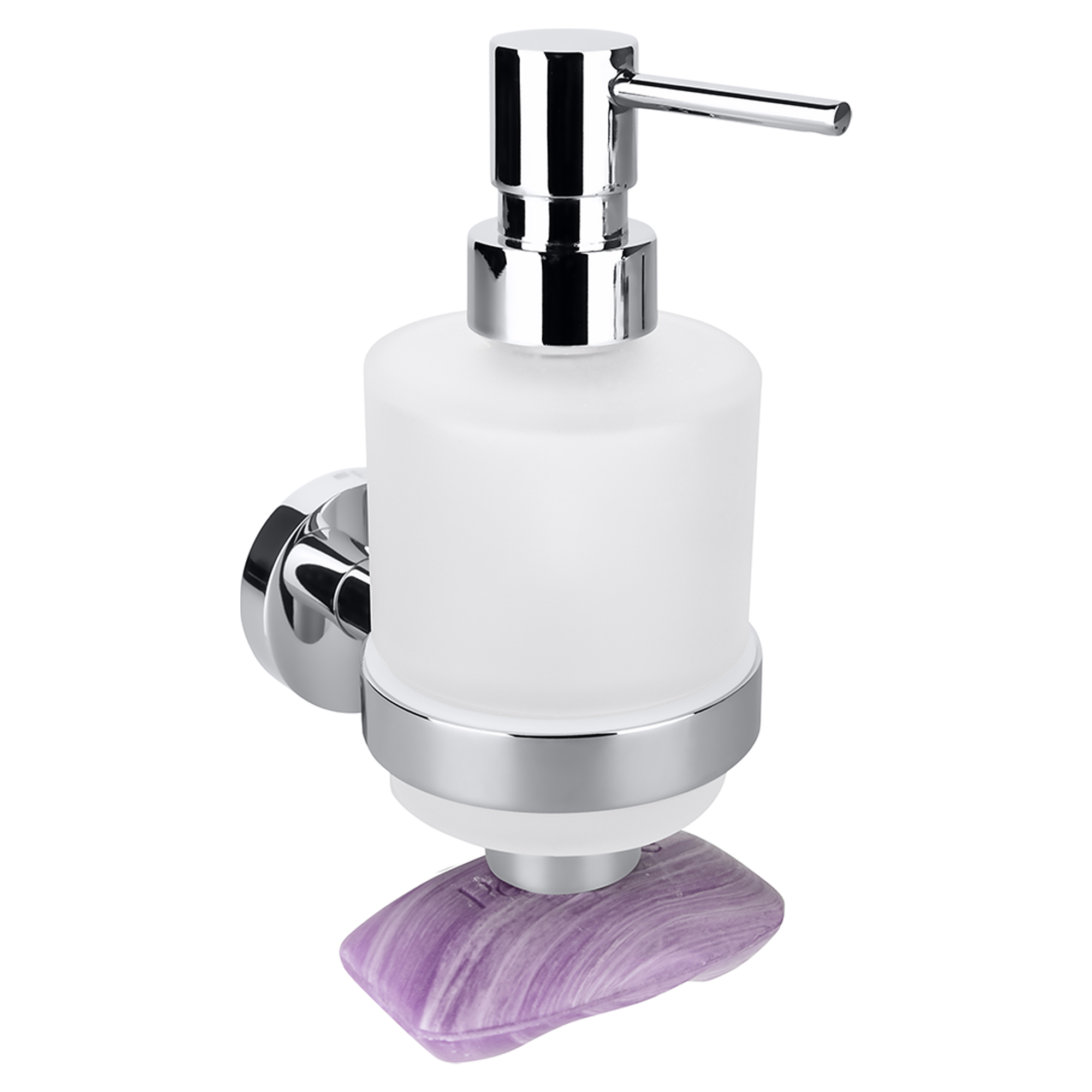 Såpedispenser med Magnetisk Såpeskål Holmstrand Krom Blank 200 ml