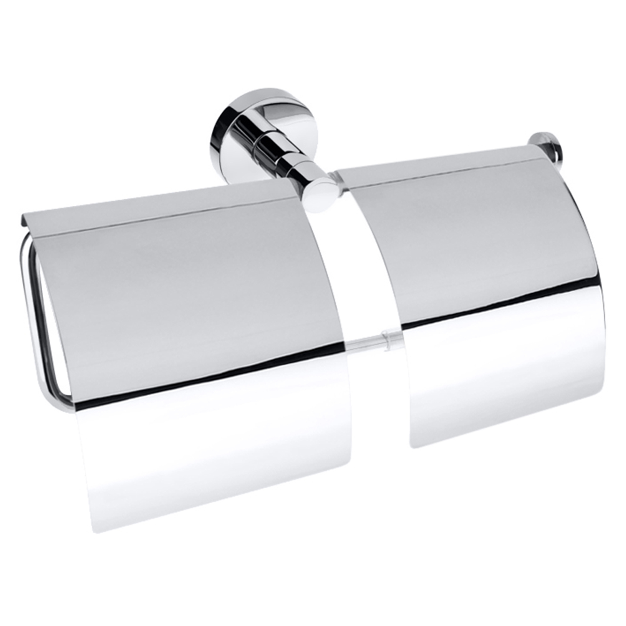 Dobbel Toalettpapirholder med Lokk Holmstrand Krom Blank