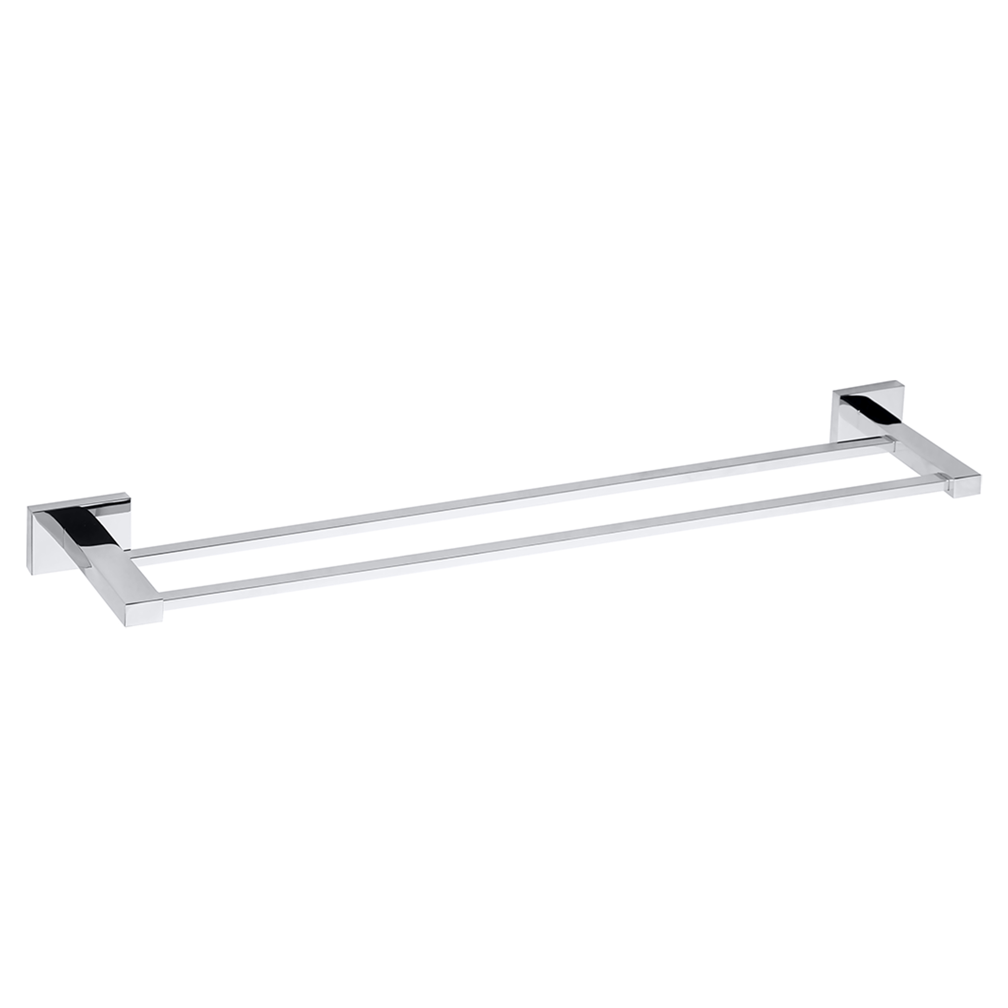 Dobbel Håndkleholder Alouette Krom Blank 58 cm