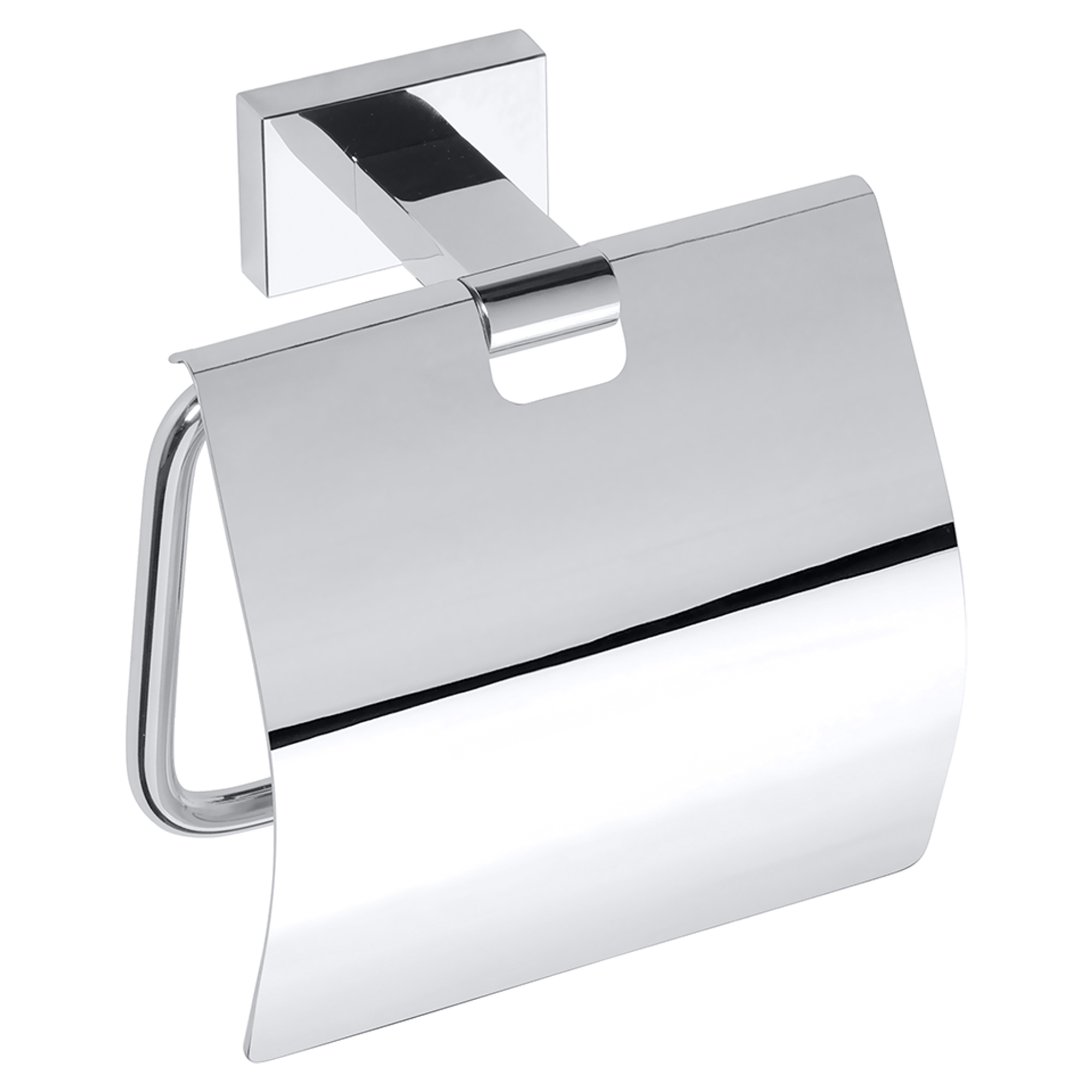 Toalettpapirholder med Lokk Alouette Krom Blank