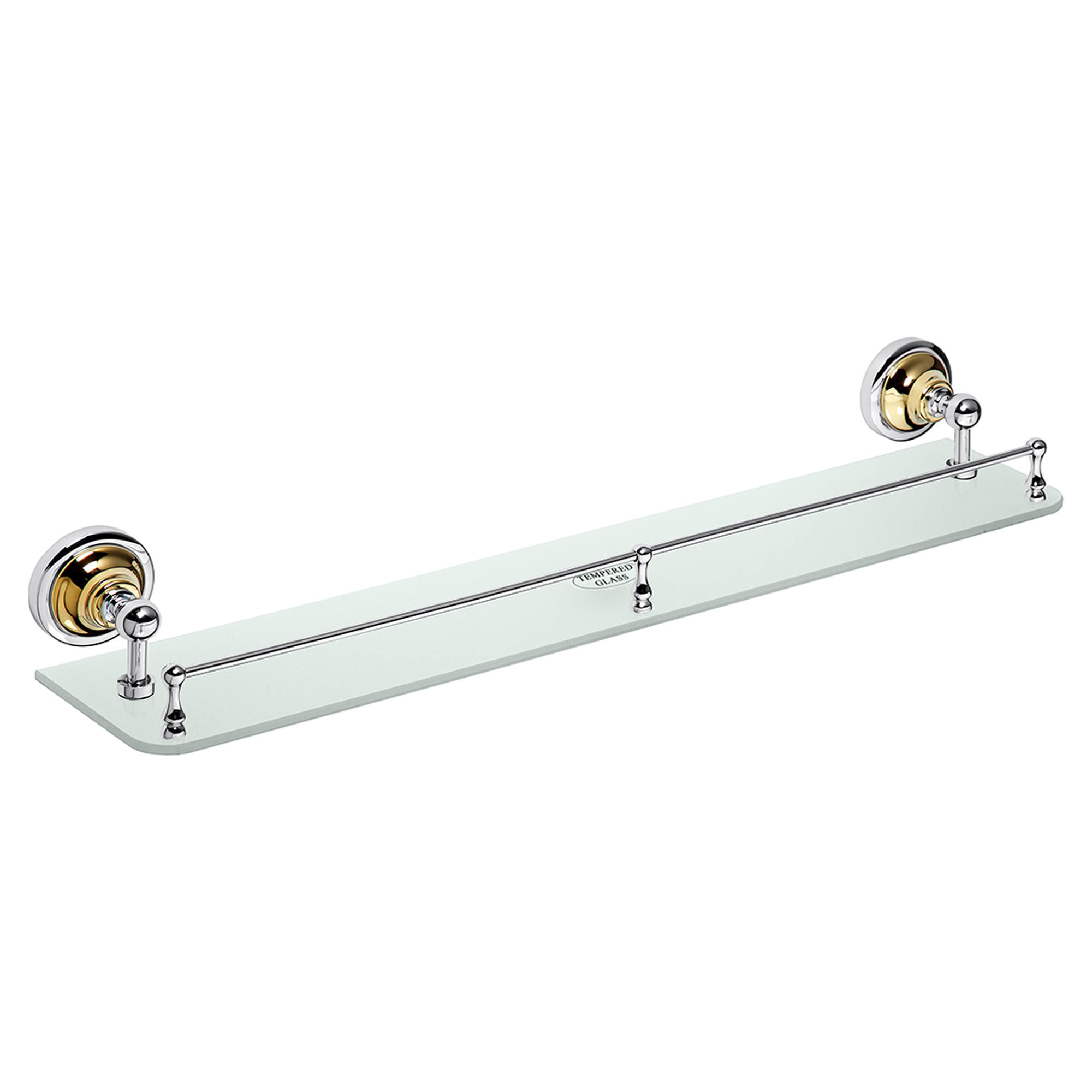 Baderomshylle med Stang Solbacken Gull-Krom 60 cm