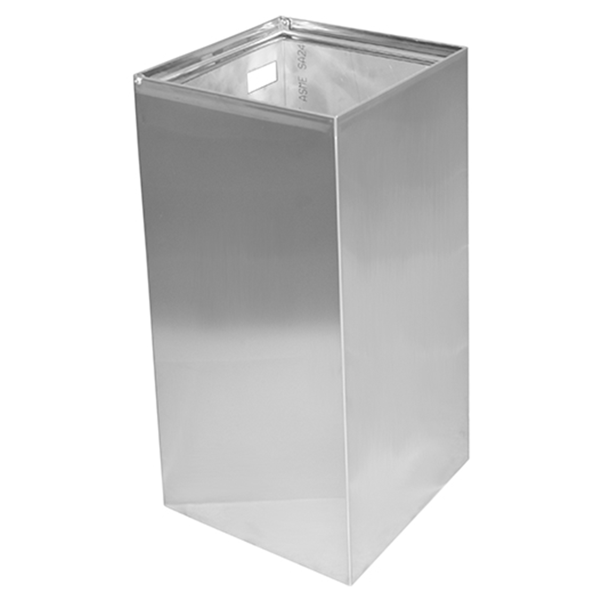 Veggmontert Avfallsbeholder 75 L Krom Blank