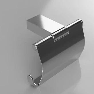 Toalettpapirholder med Lokk <strong>Zave</strong>  Krom Blank