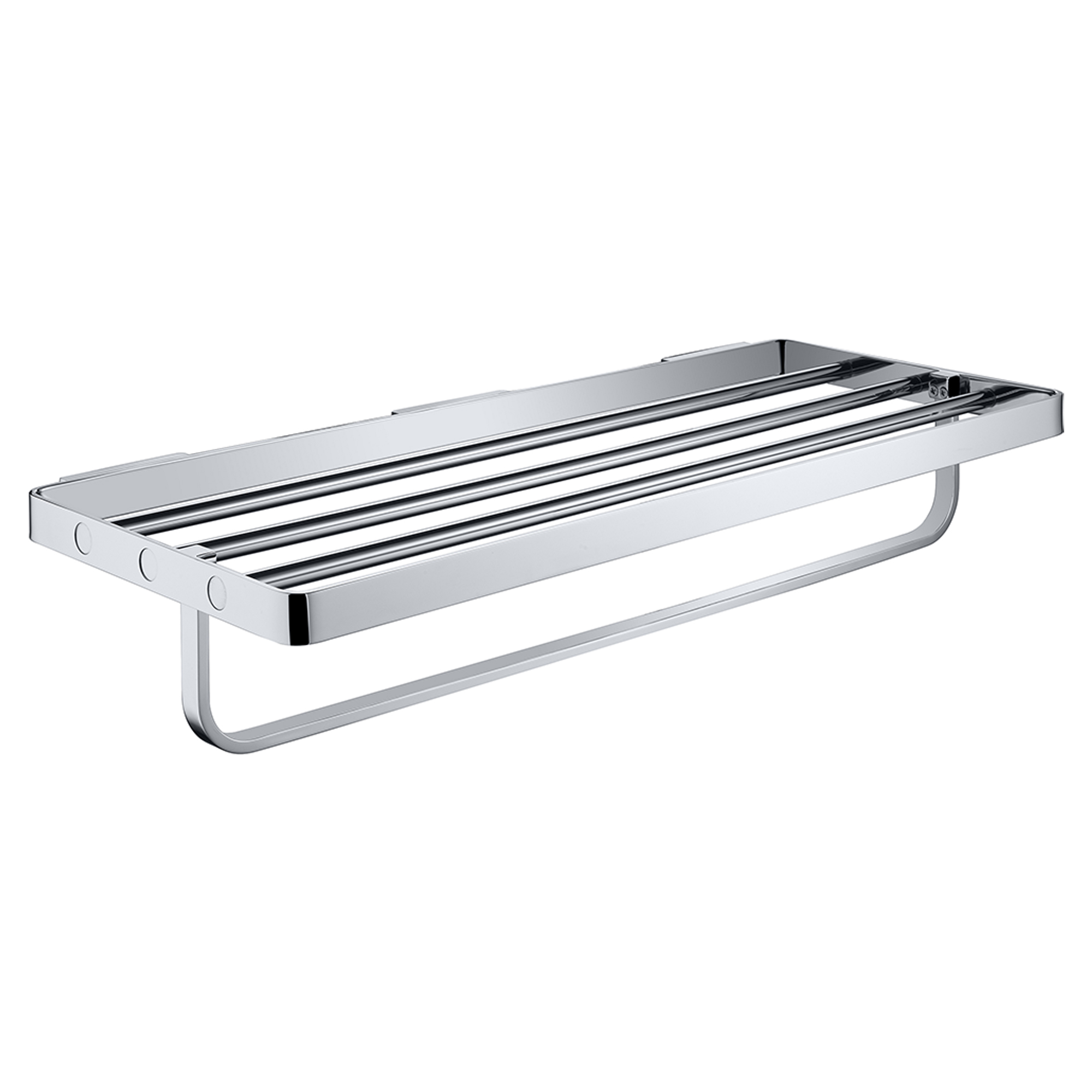 Håndkleholder med Stang Fleurette Krom Blank 60 cm