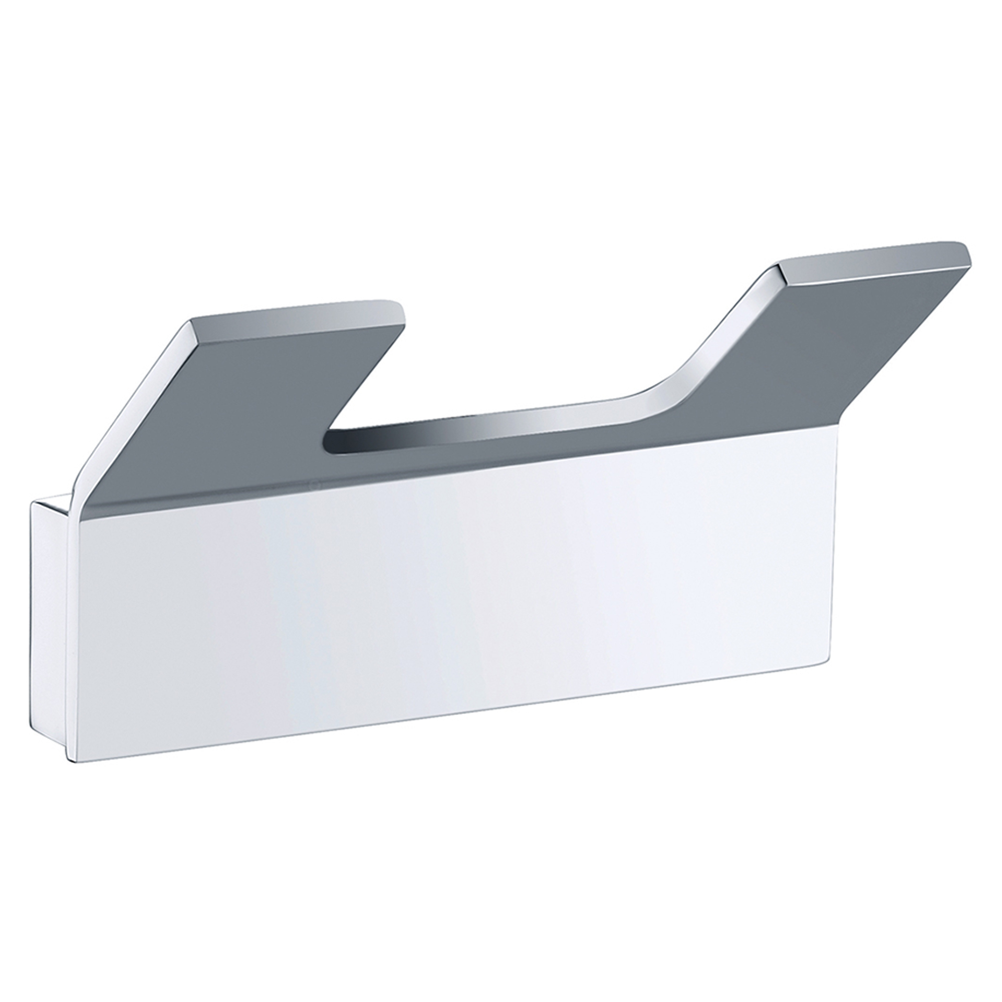 Krokliste med 2 Kroker Fleurette Krom Blank