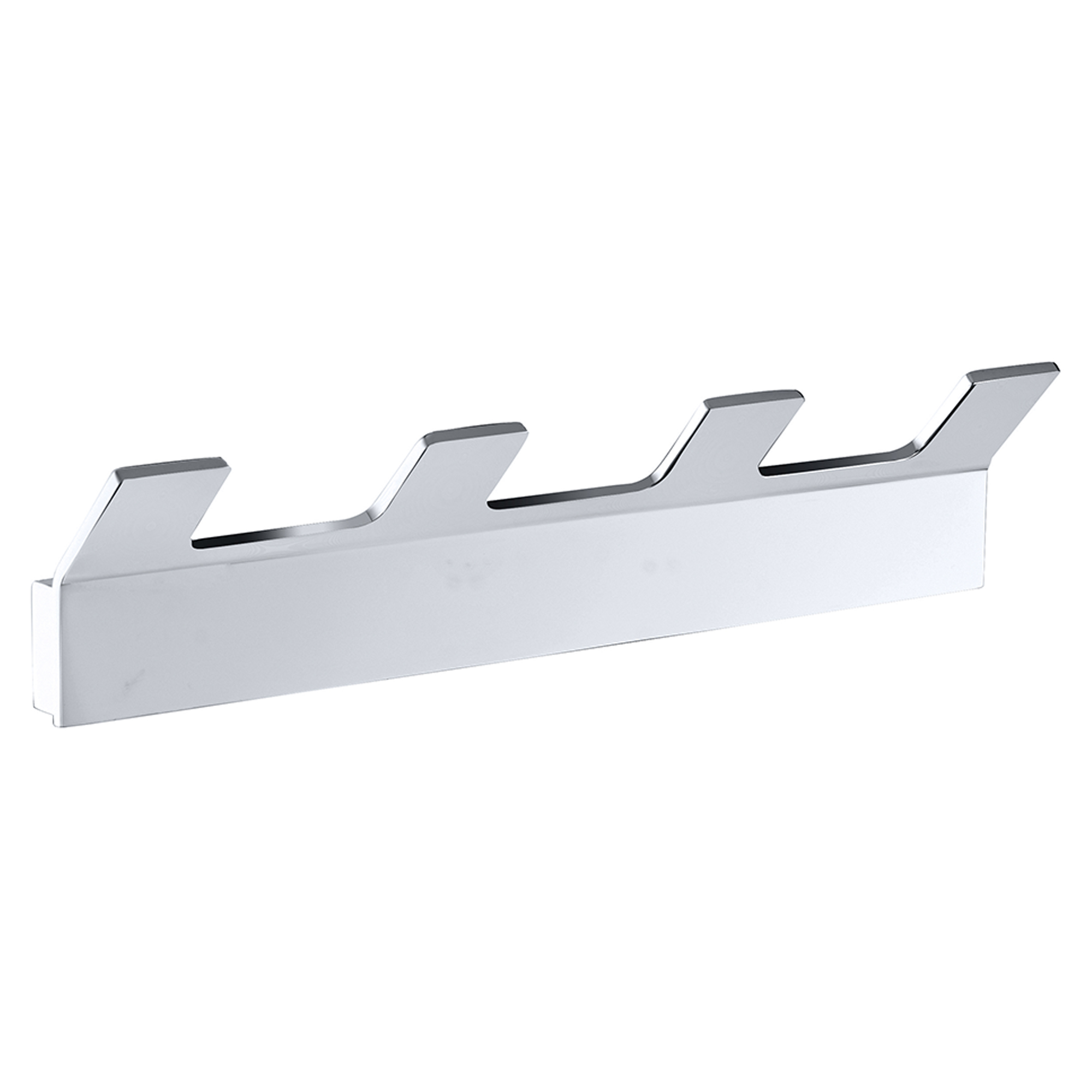 Krokliste med 4 Kroker Fleurette Krom Blank