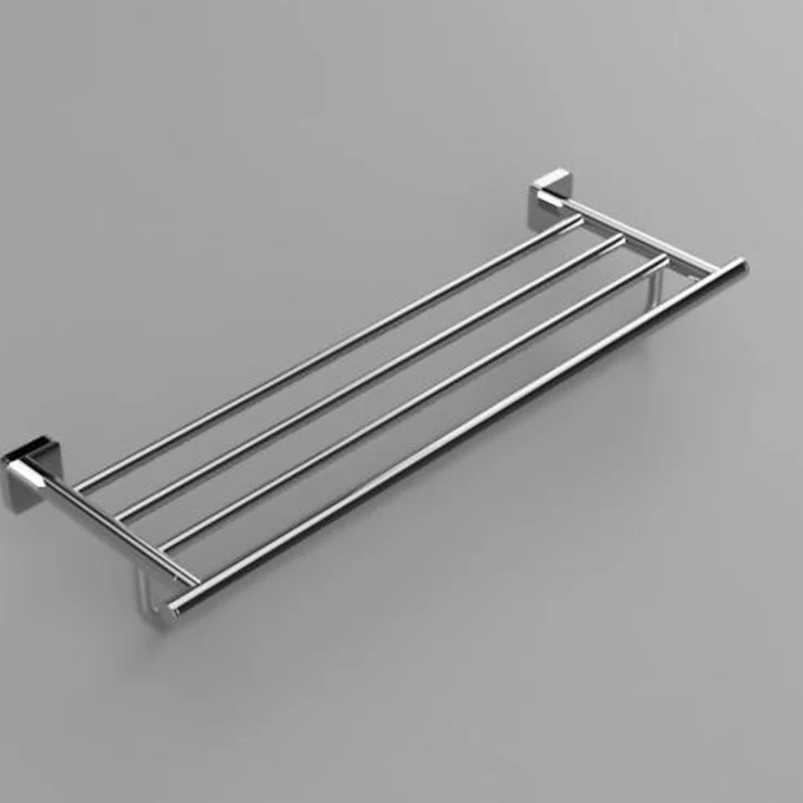 Håndkleholder med Stang Maeve Krom Blank 60 cm