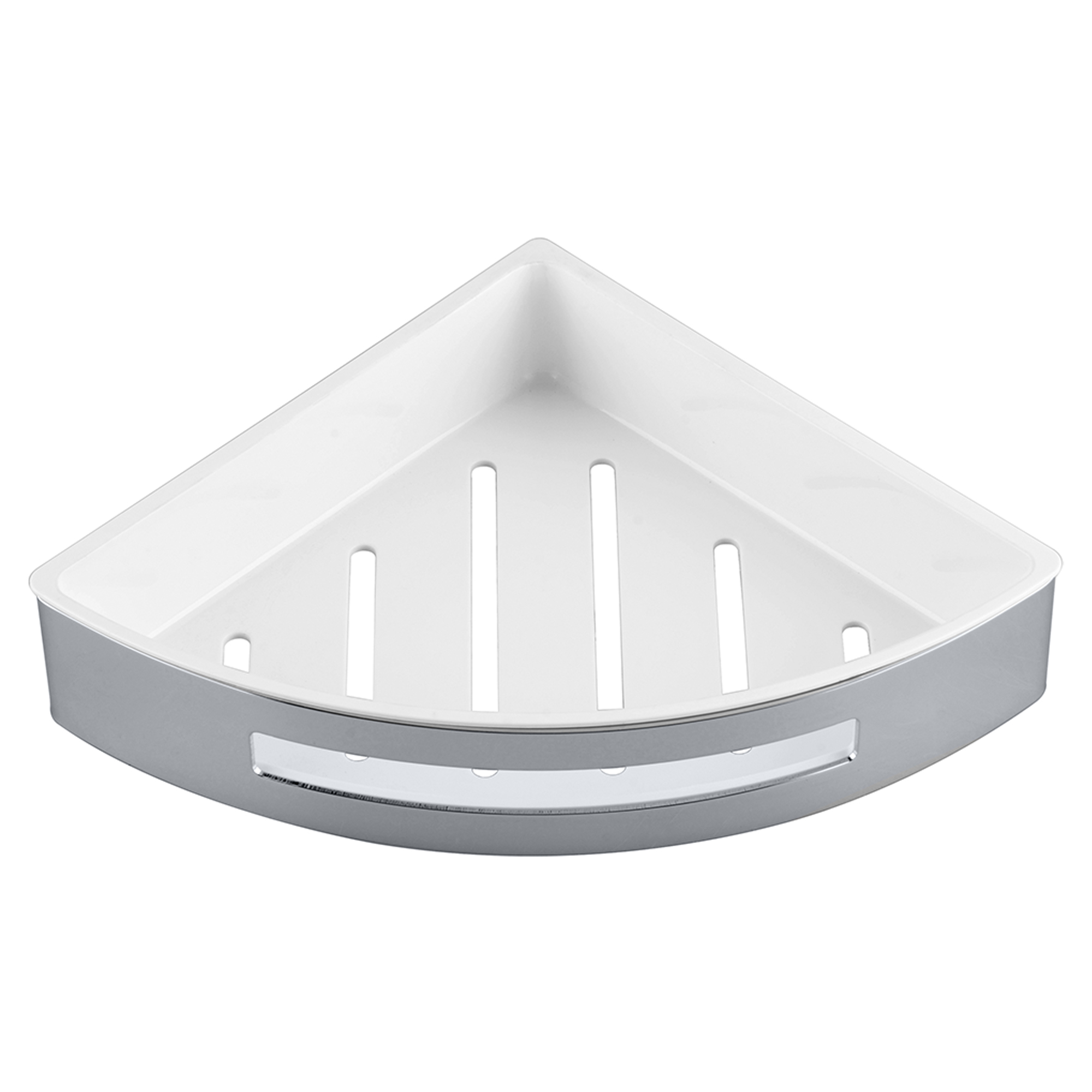 Hjørnebaderomshylle Line Hvit-Krom 31 cm