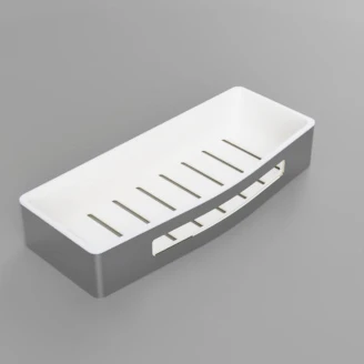 Baderomshylle <strong>Line</strong>  Hvit-Krom 30 cm
