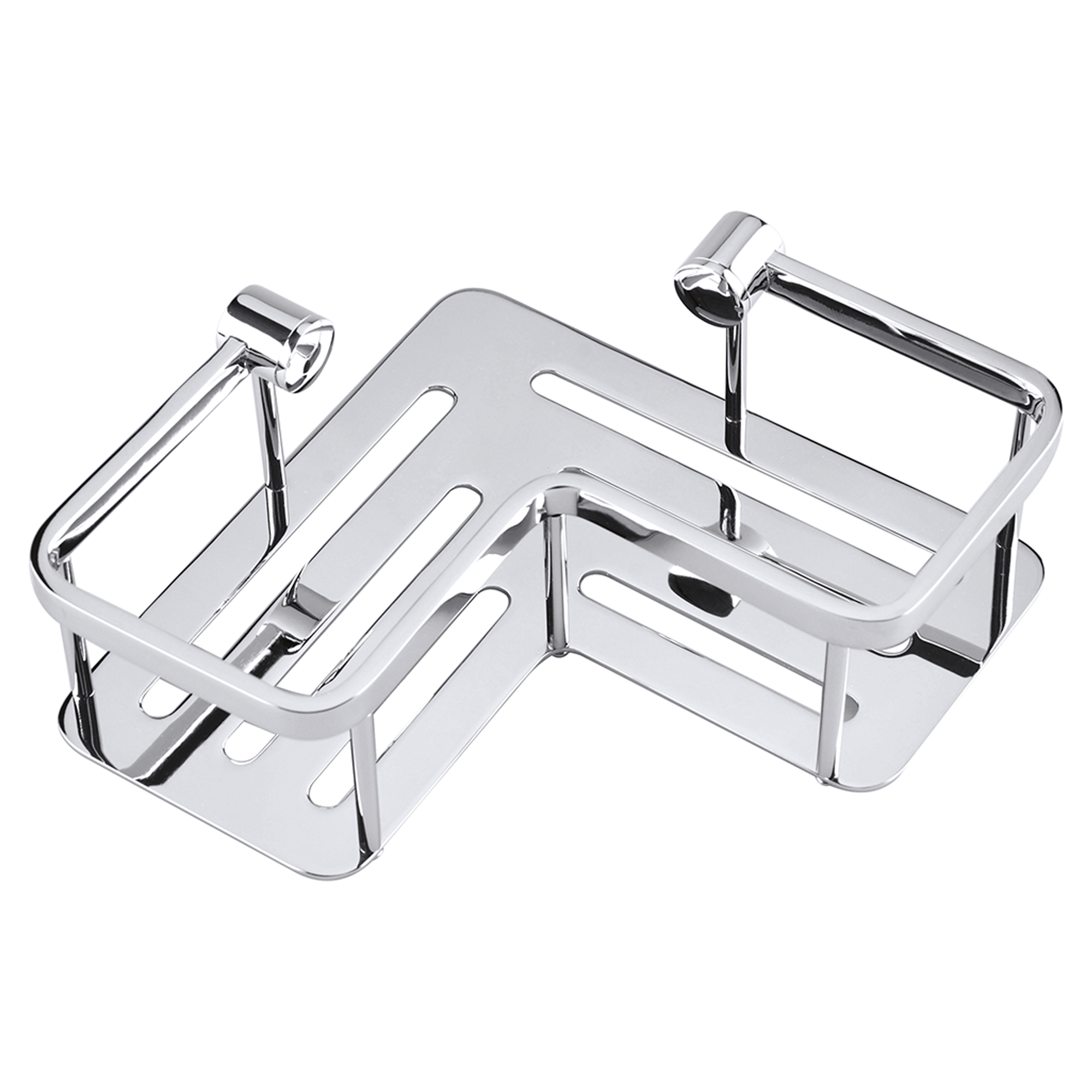 Hjørnebaderomshylle Line Krom Blank 29 cm