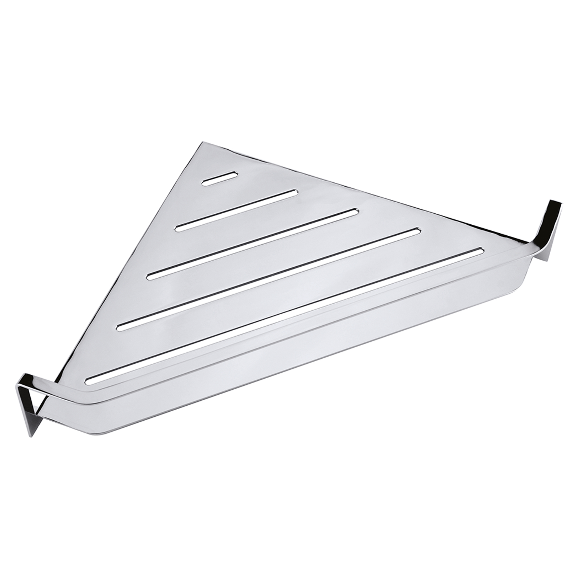 Hjørnebaderomshylle Line Krom Blank 34 cm