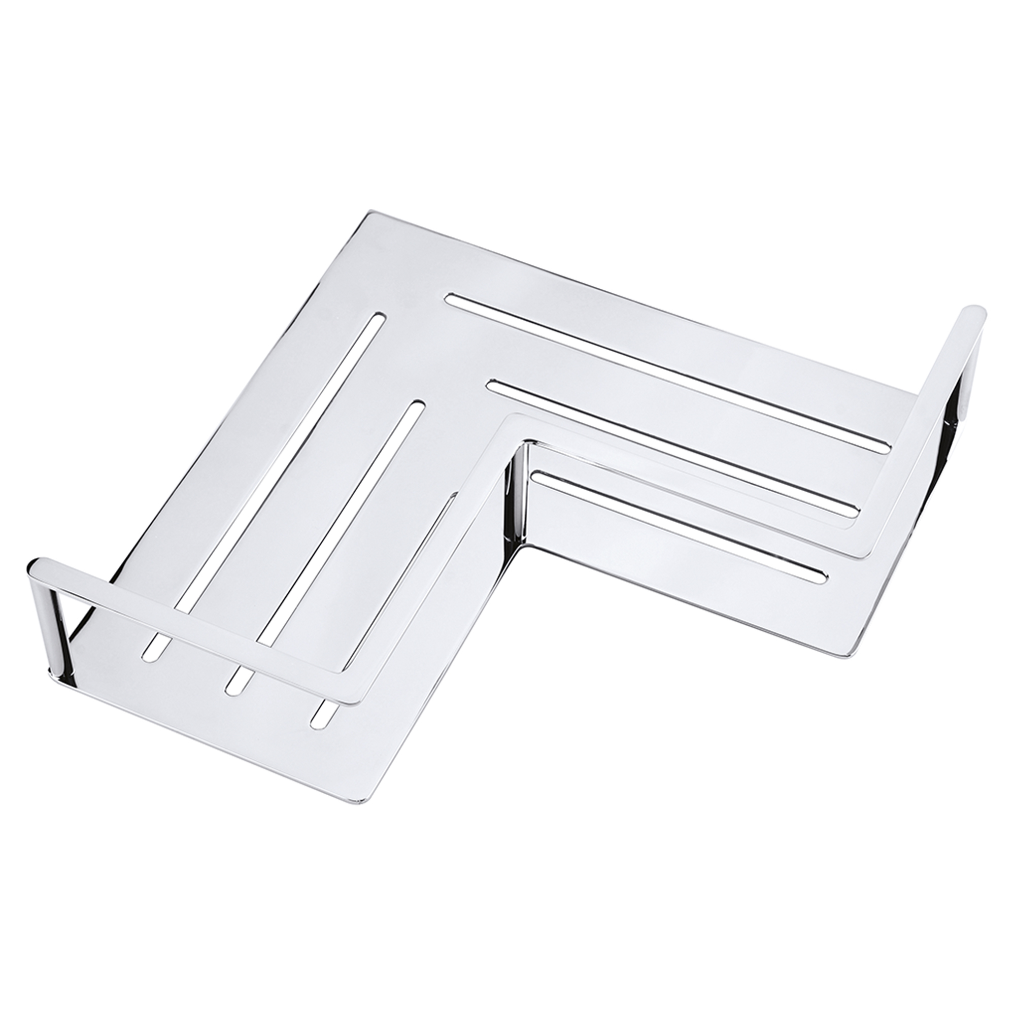 Hjørnebaderomshylle Line Krom Blank 34 cm