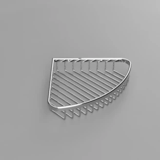 Hjørnebaderomshylle <strong>Line</strong>  Krom Blank 27 cm