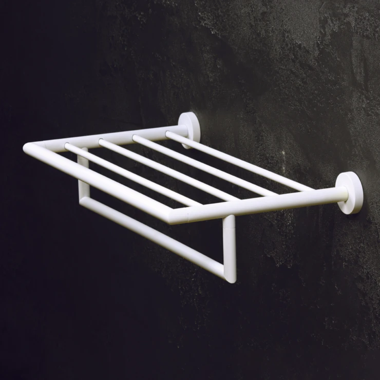Håndkleholder med Stang Vionne Hvit Matt 50 cm