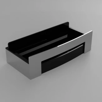 Dusjhylle med Dusjskrape <strong>Line</strong>  Svart-Krom 23 cm