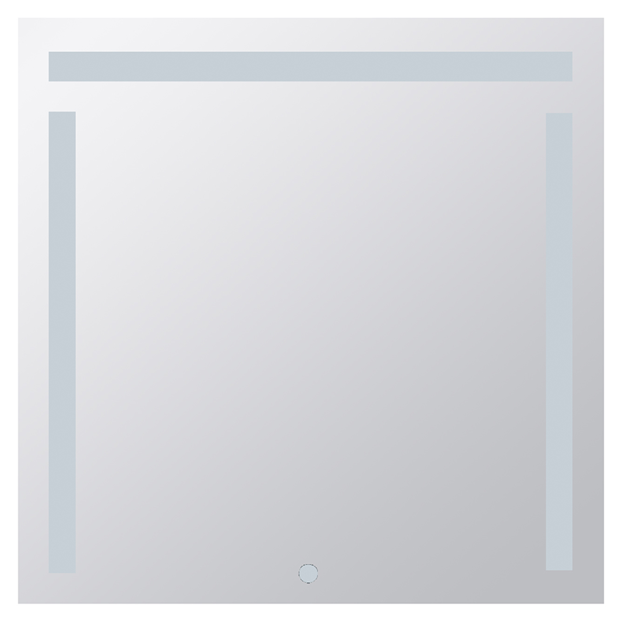 Speil med LED-belysning Ironelle 80x80 cm med Berøringssensor