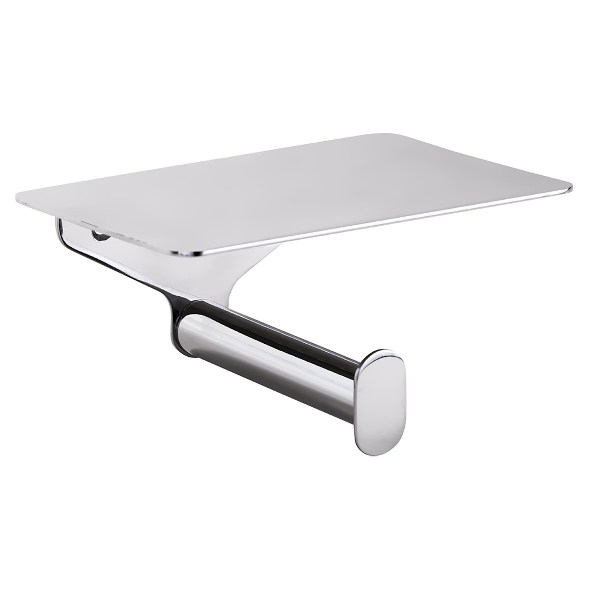 Toalettpapirholder med Hylle Cendre Krom Blank