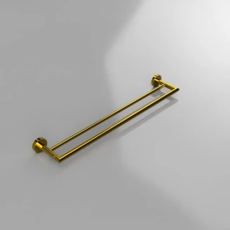 Dobbel Håndkleholder Salina Gull Blank 60 cm