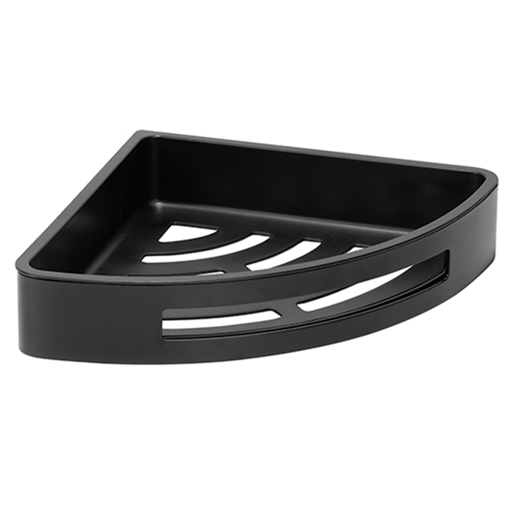 Hjørnebaderomshylle Line Svart Matt 29 cm