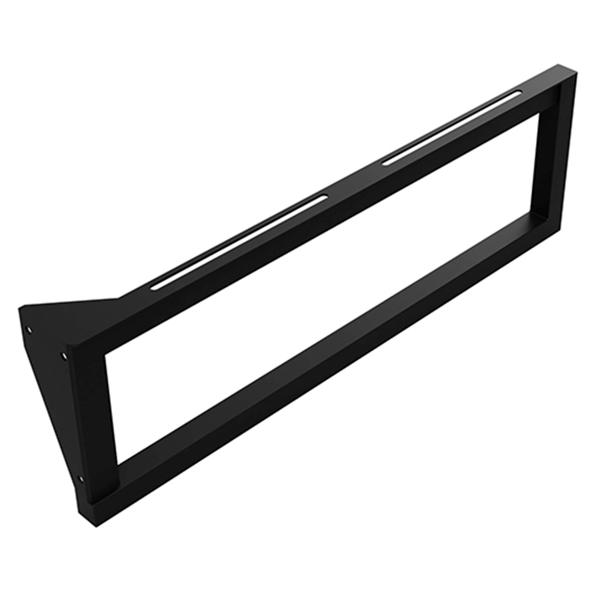 Servantkonsoll med Håndkleholder 49 cm Svart Matt Venstre