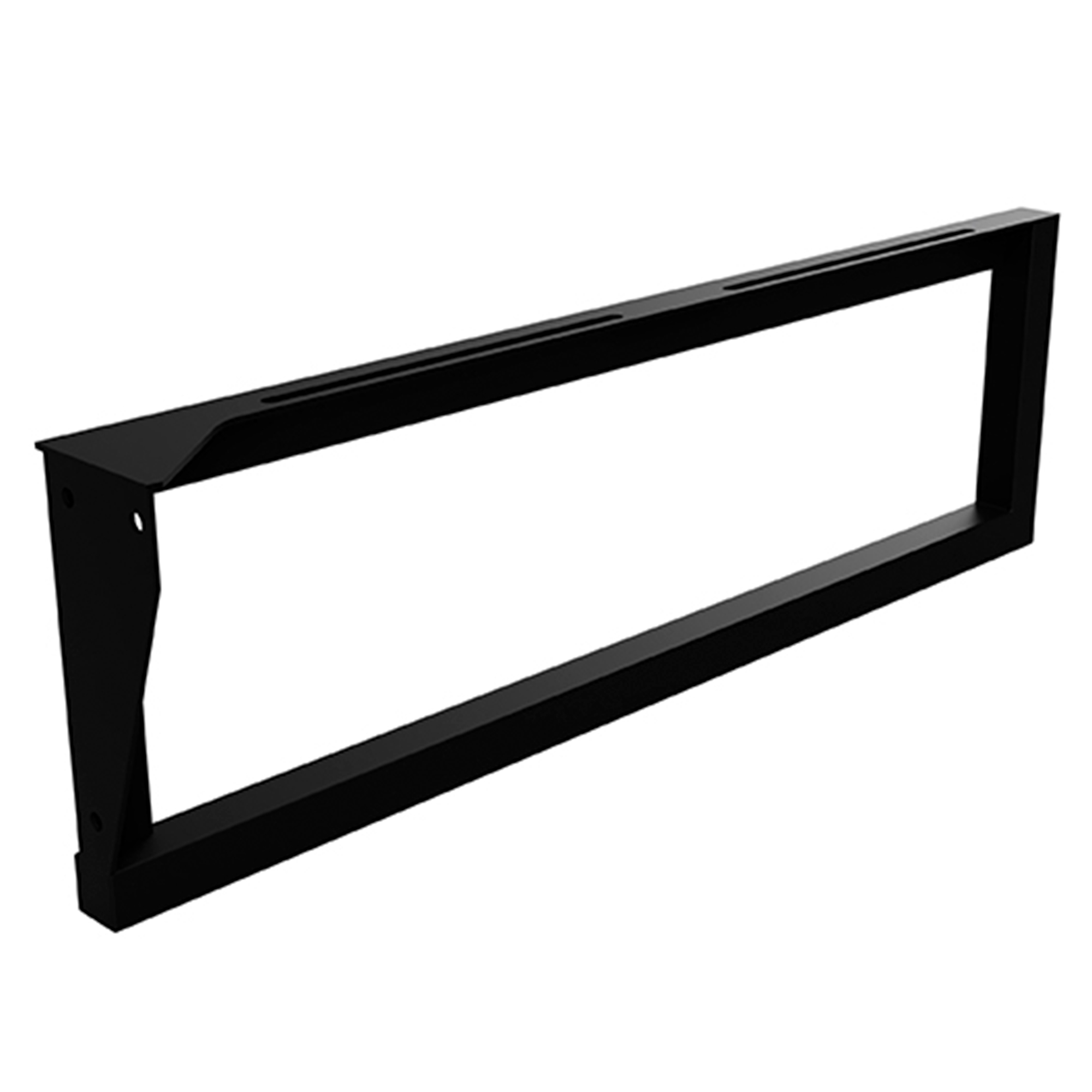 Servantkonsoll med Håndkleholder 49 cm Svart Matt Høyre
