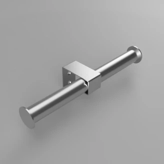 Dobbel Toalettpapirholder Krom Matt