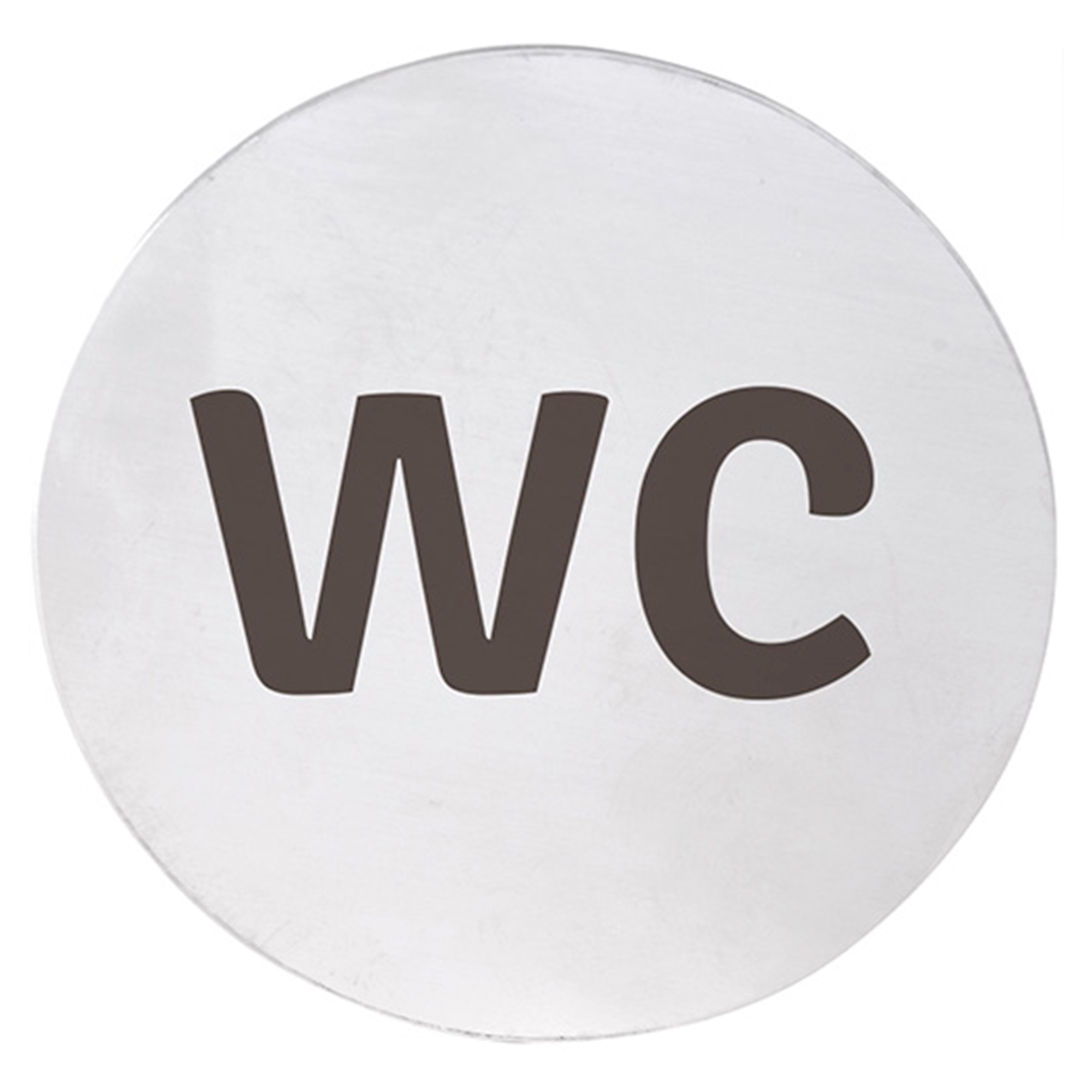 WC Piktogram 8x8 cm Krom Matt Rund