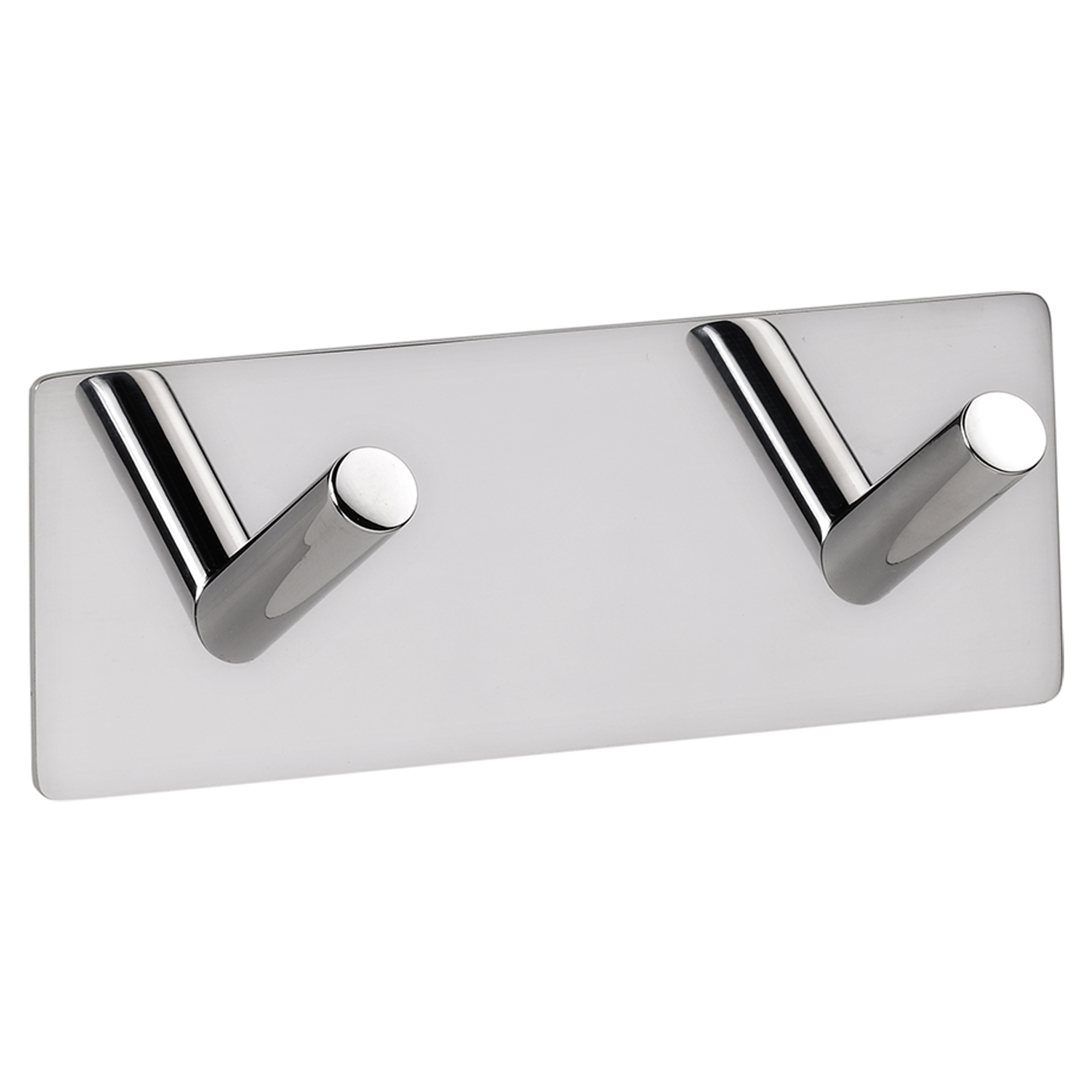 Krokliste med 2 Kroker Civio Krom Blank