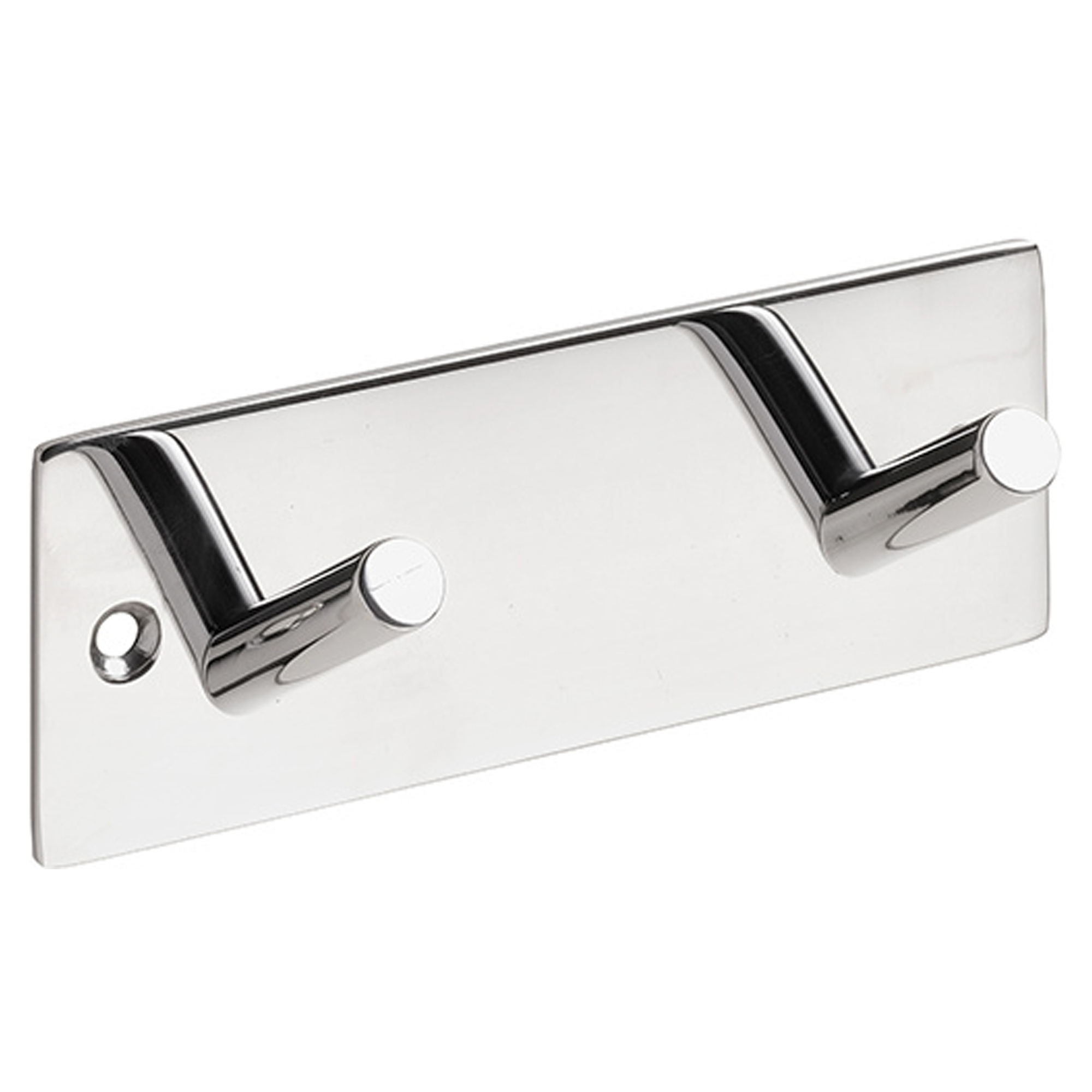 Krokliste med 2 Kroker Civio Krom Blank