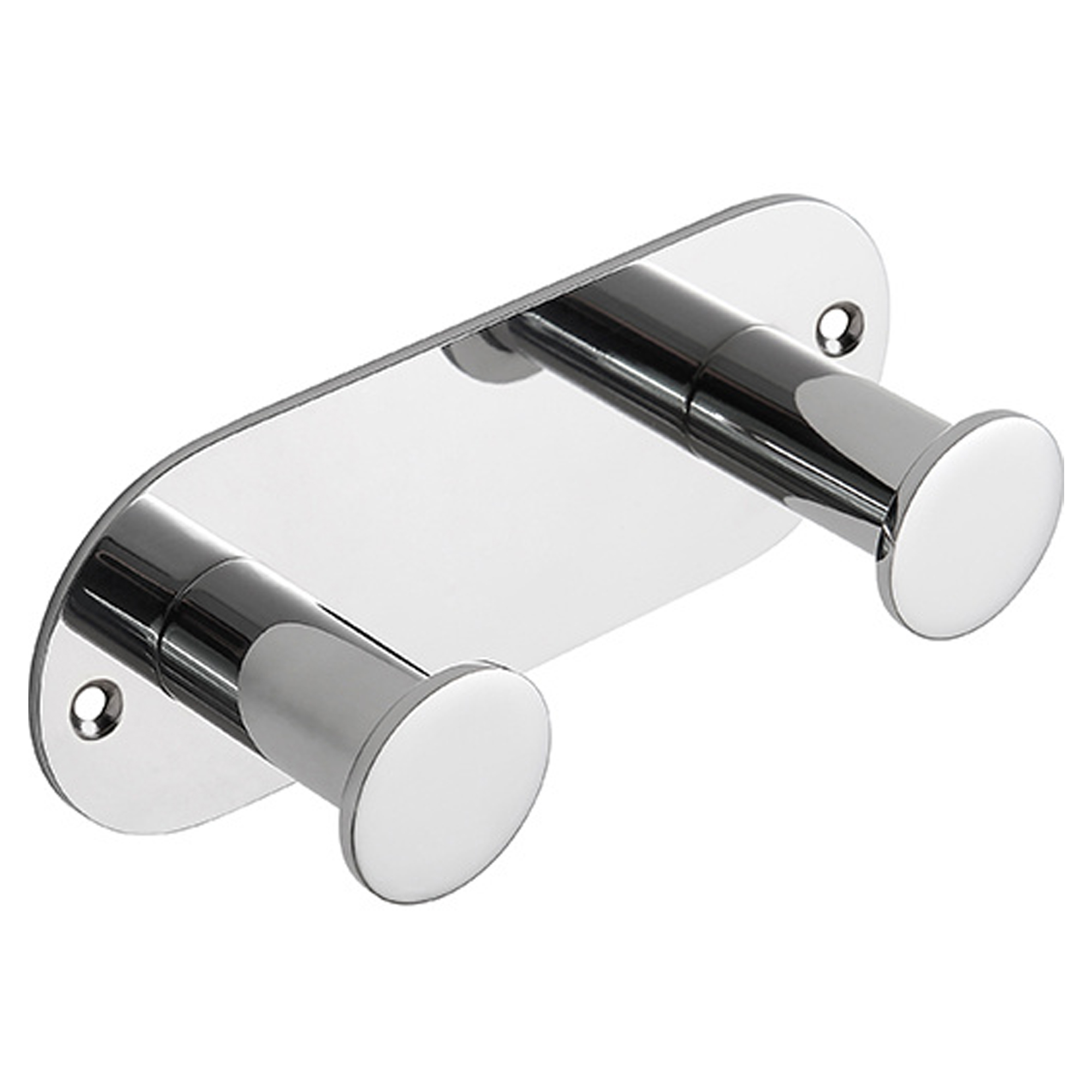 Krokliste med 2 Kroker Civio Krom Blank