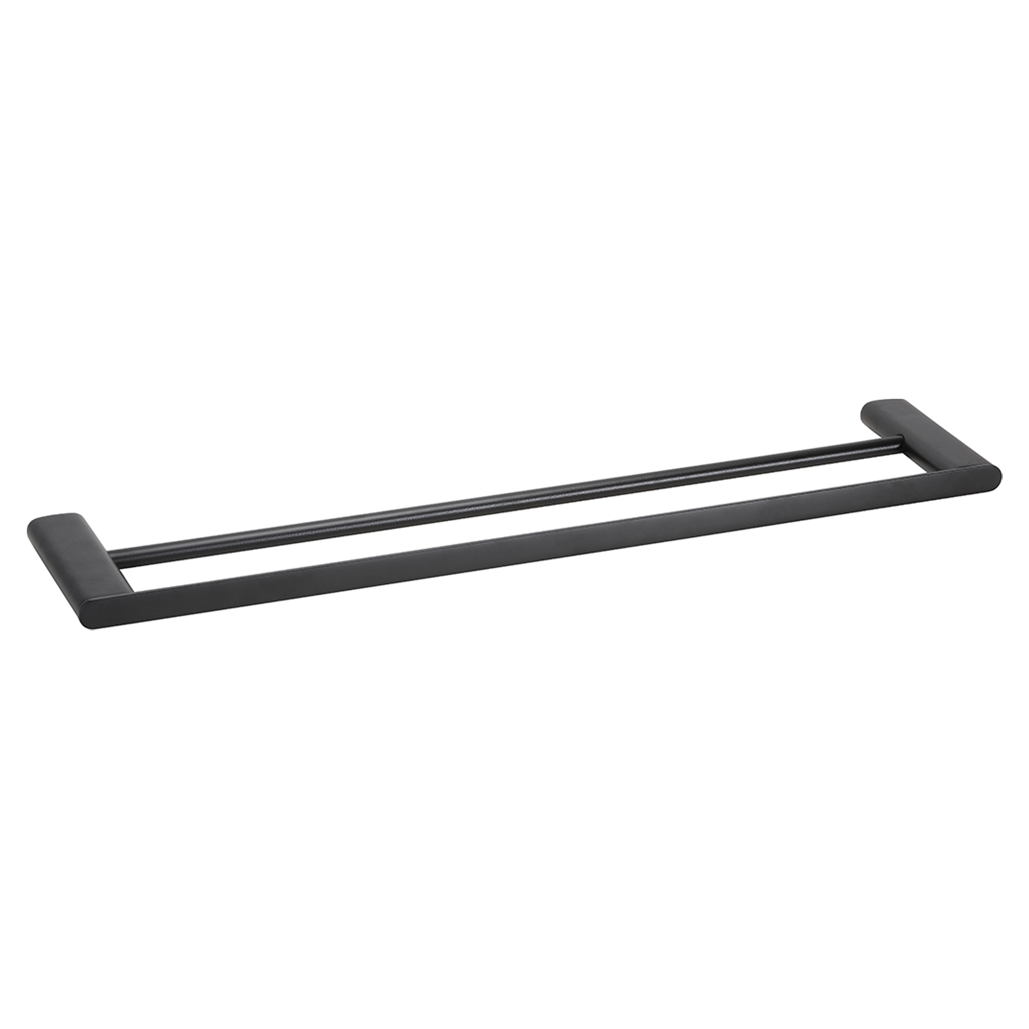Dobbel Håndkleholder Cendre Svart Matt 60 cm